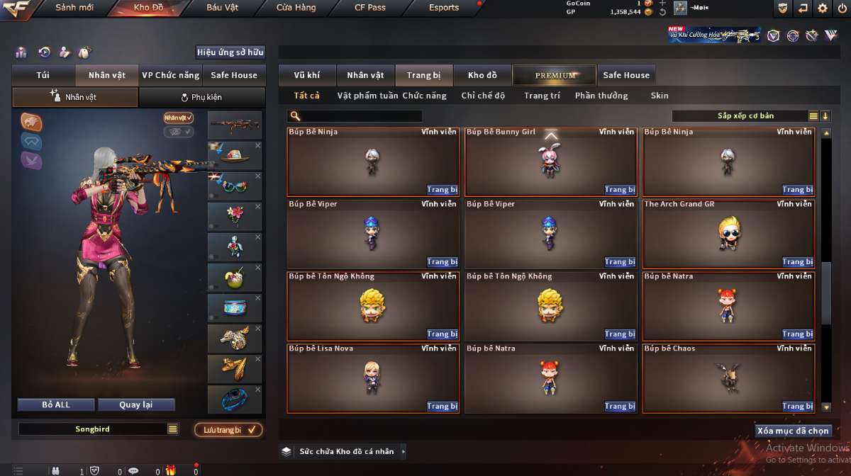 shop acc cf uy tin gia re